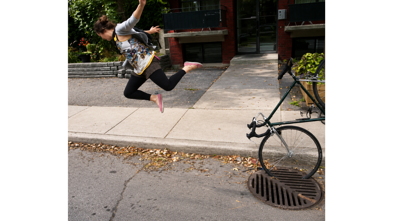 5. Bicycle rider lifts off unexpectedly