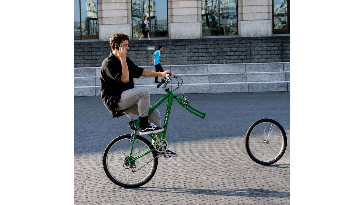3. Bike trick starts to go off course