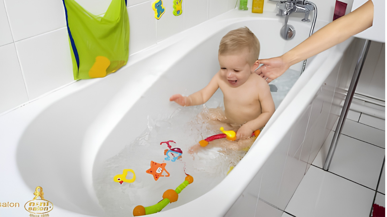 3. Floating arm in a baby bath ad