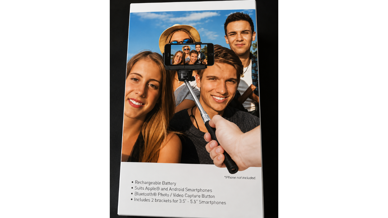 9. Selfie stick ad facing the wrong way