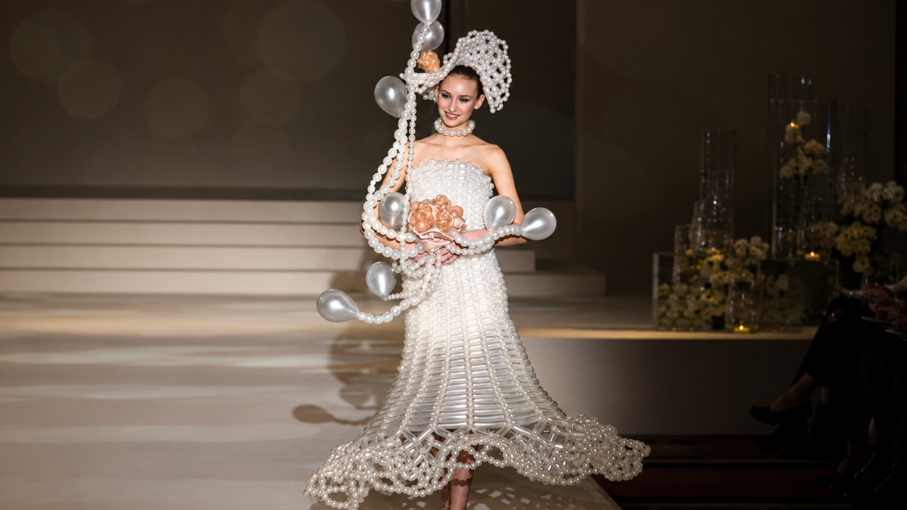 2. A unique DIY wedding gown experiment