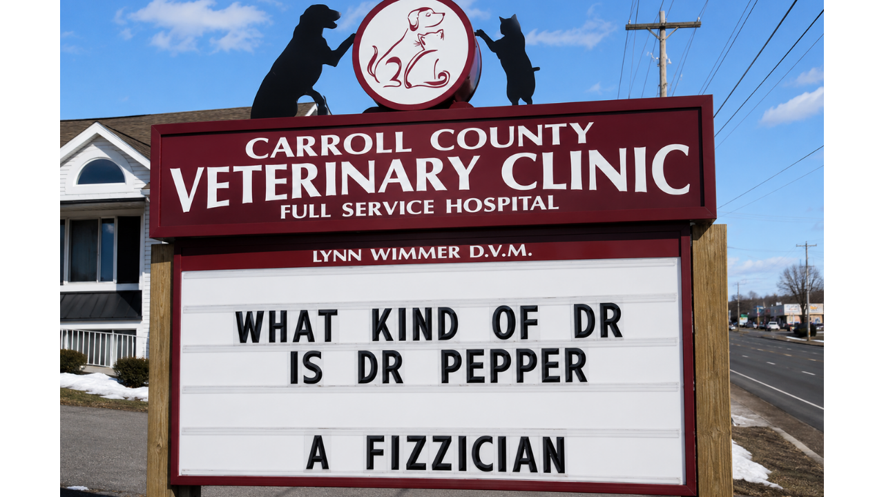 4. Soda pun with clinic-style wordplay
