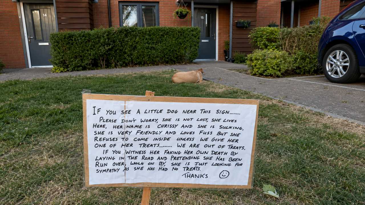 10. The Most Dramatic Dog in the Neighborhood