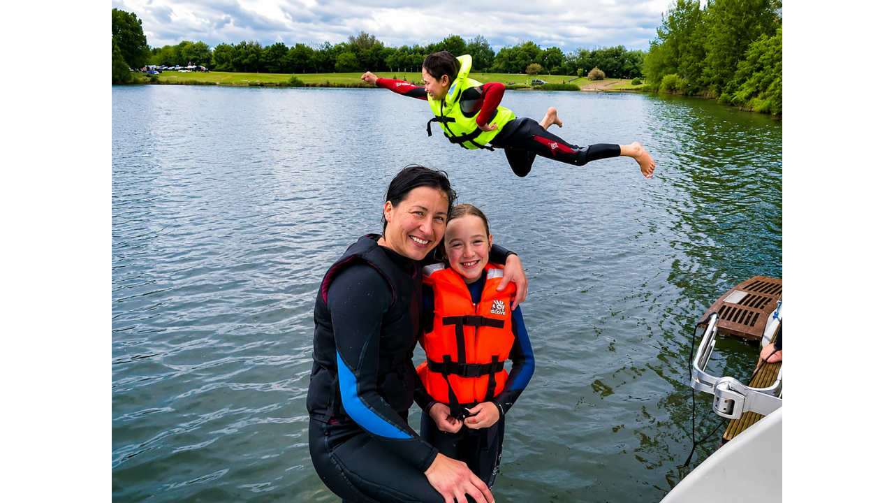 9. Diving child changes the family photo