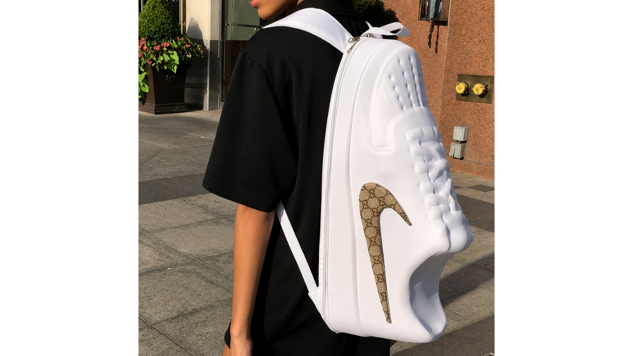 12. Giant shoe bag with an oversized design