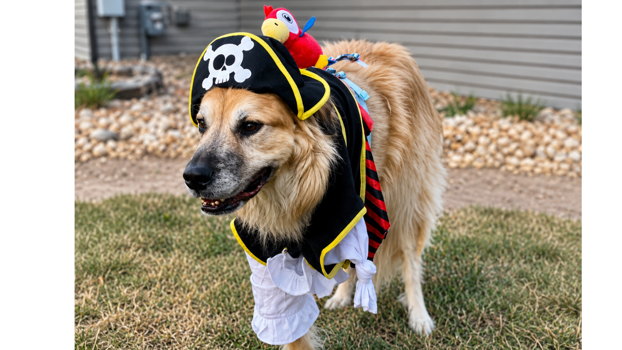 3. The three-legged pirate showing bravery and style