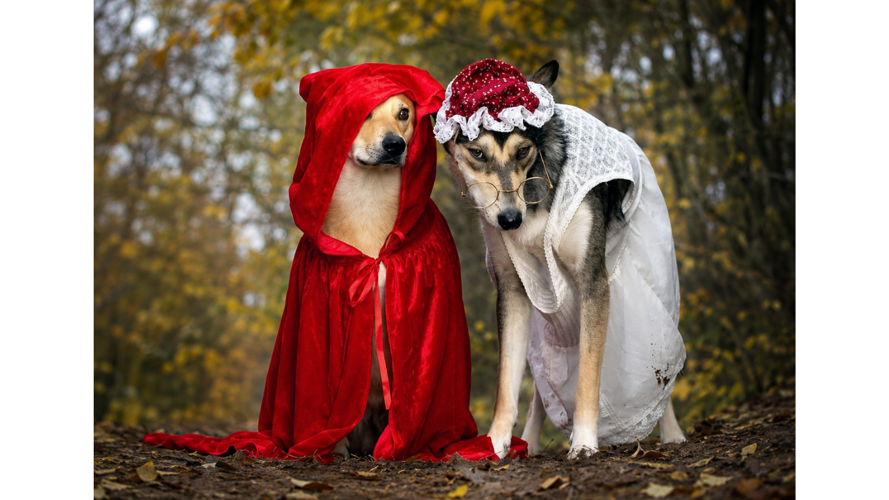 12. Little Red Riding Dog and the big bad wolf