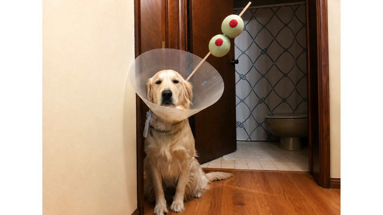 5. Cone of shame meets Halloween