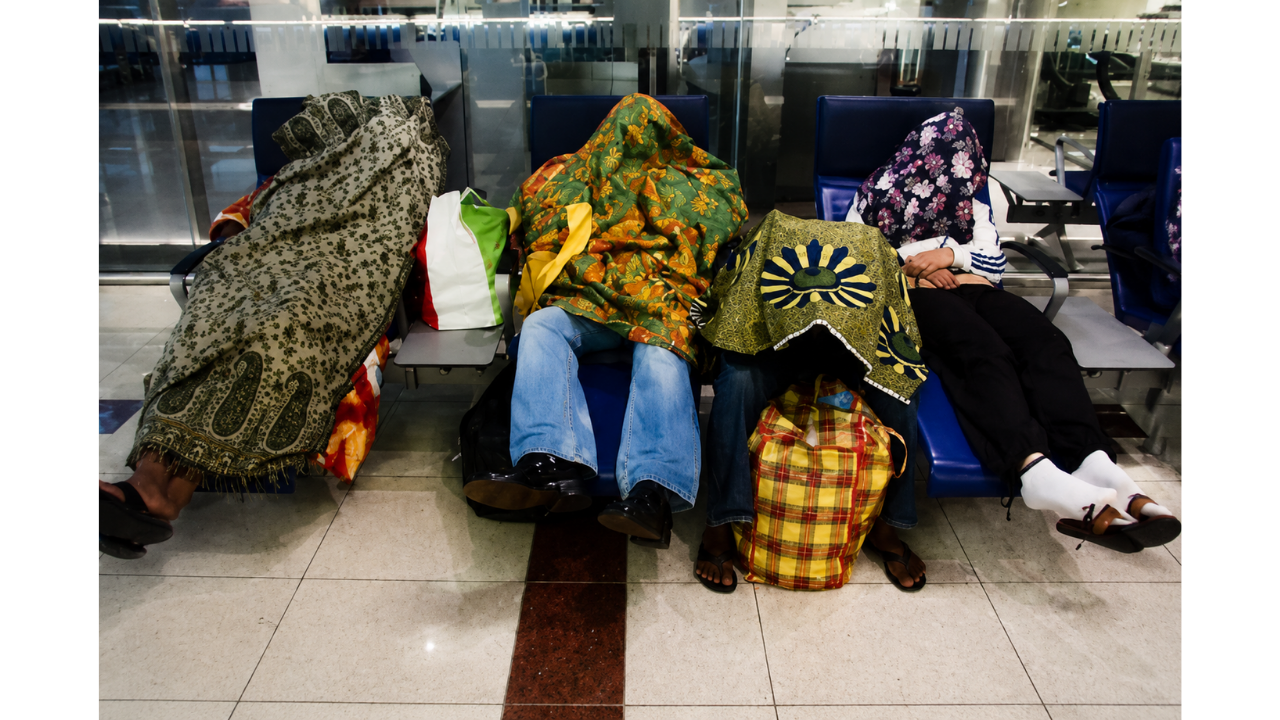 5. Family nap turns into a gate campout