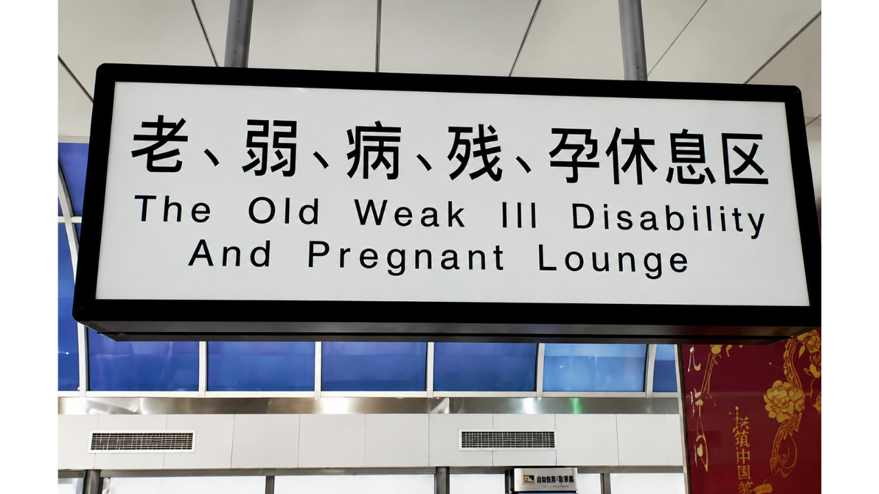 4. Translation sign creates confusion for tourists