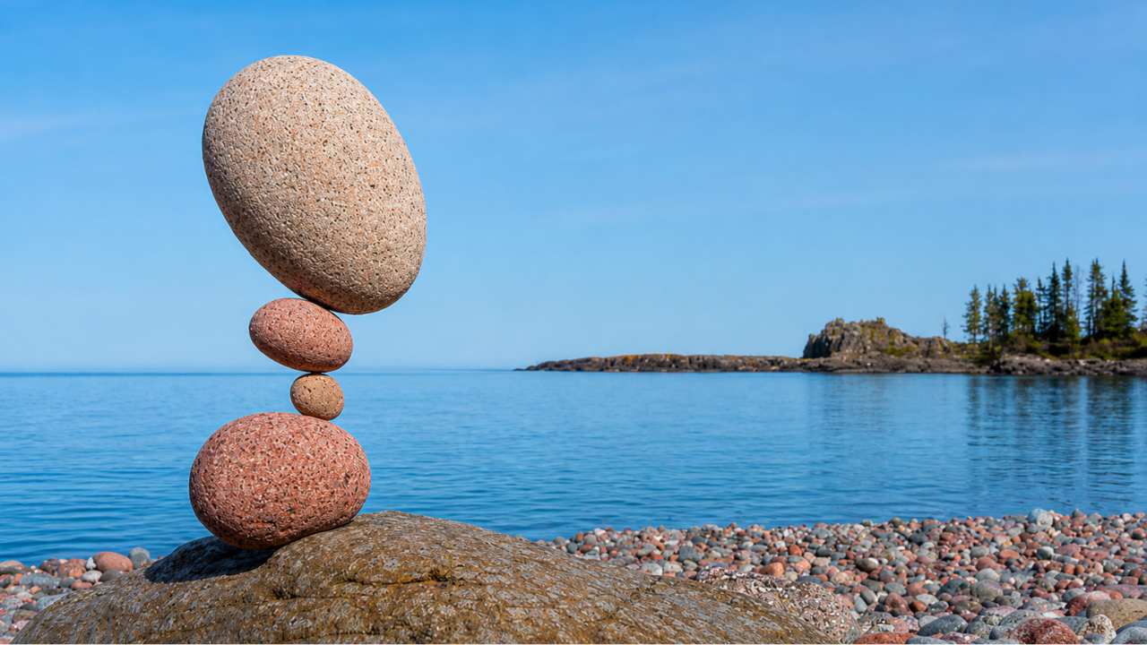 12. Balancing Rocks Like a True Artist