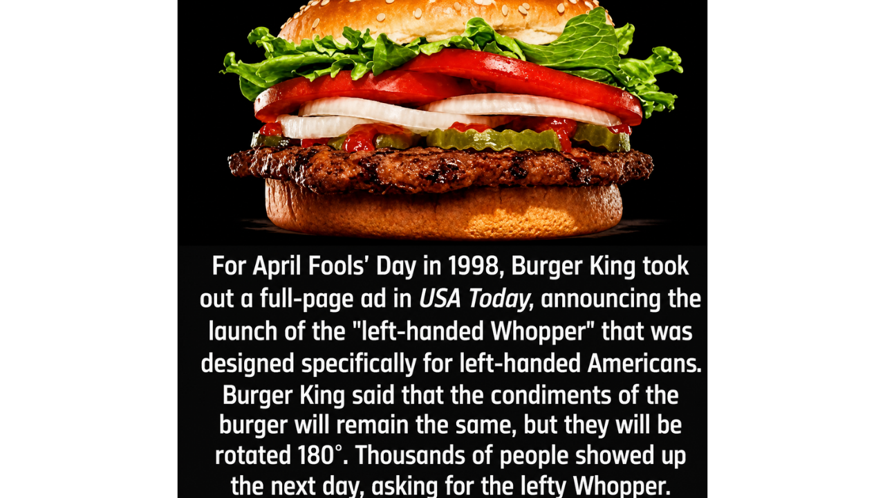 7. That Time Burger King Fooled Everyone With the “Left-Handed Whopper”