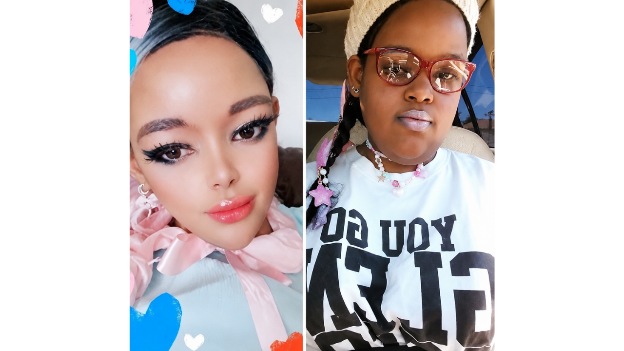 4. Edited selfie appears next to a natural comparison