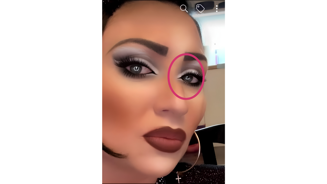 8. Eye filter slips onto the nose