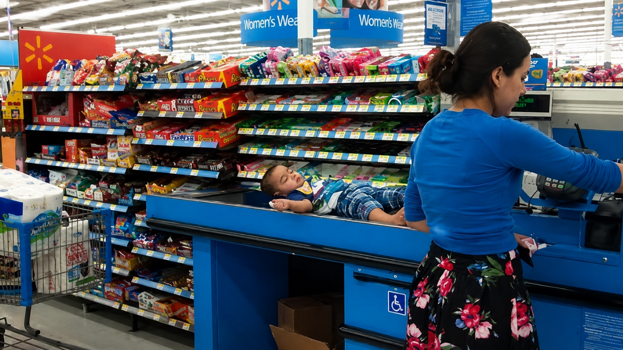 15. The Sleeping Baby Checkout Surprise