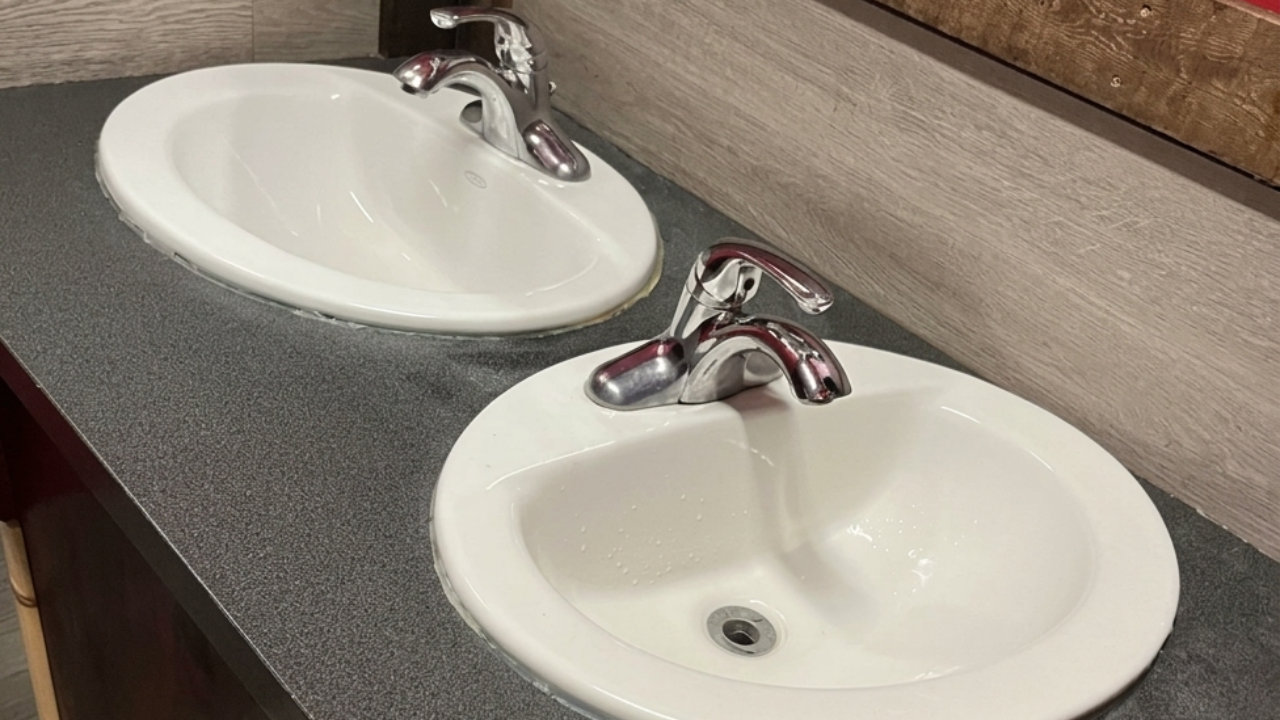 16. A Bathroom Layout That Feels Awkward