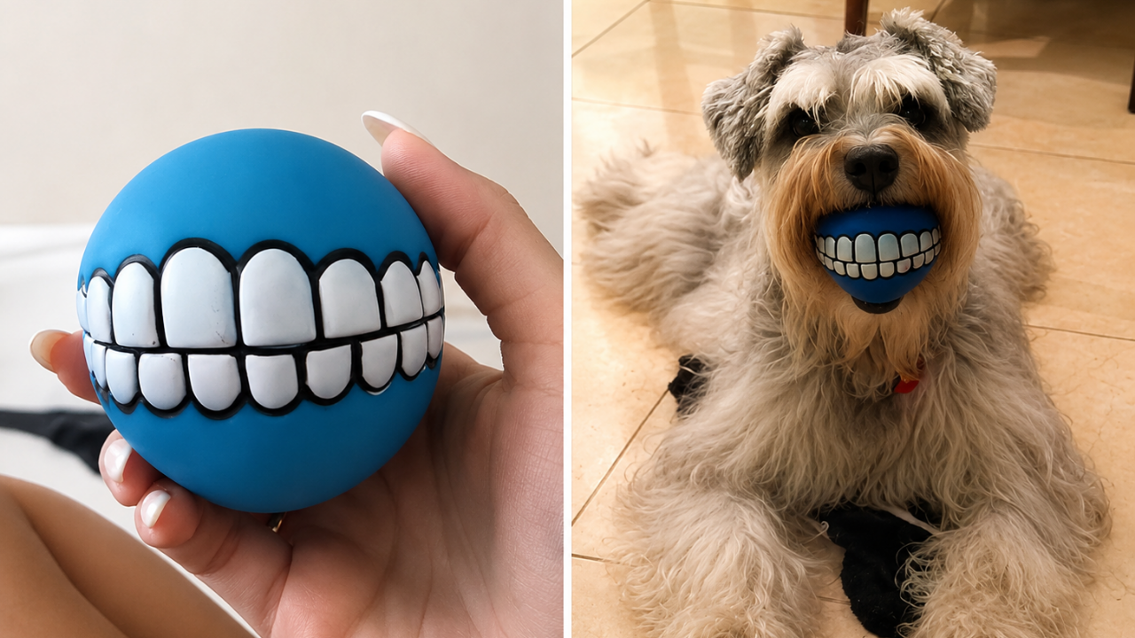 12. This Ball Bites Back With Dentures