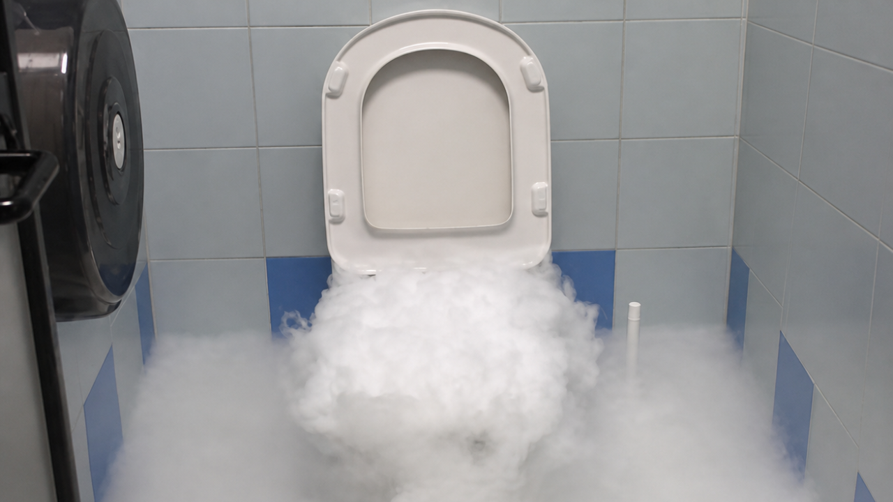 2. Apparently, Dry Ice and Toilets Don't Mix Well
