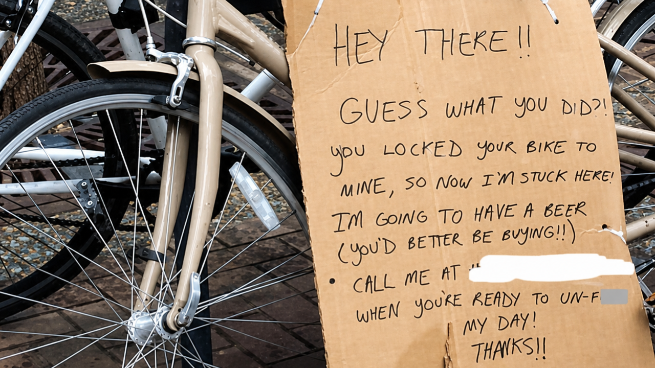 9. We Don't Think This Person Will Be Locking Their Bike to Someone Else's Ever Again