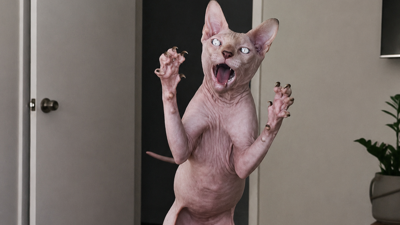 12. The Hairless Cat Jump Scare