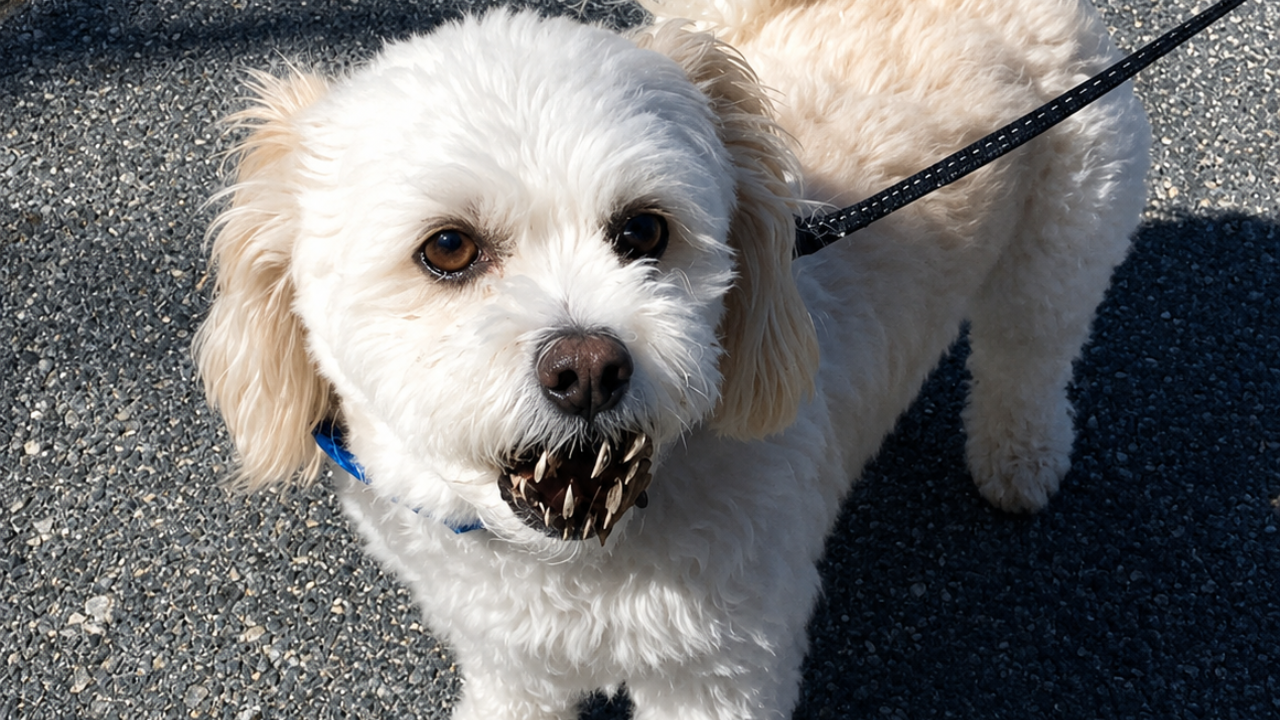9. The Dog With Pinecone Teeth