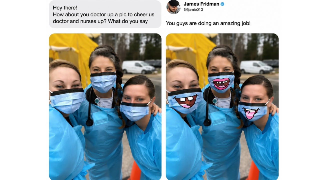 21. Silly face masks that stole the spotlight