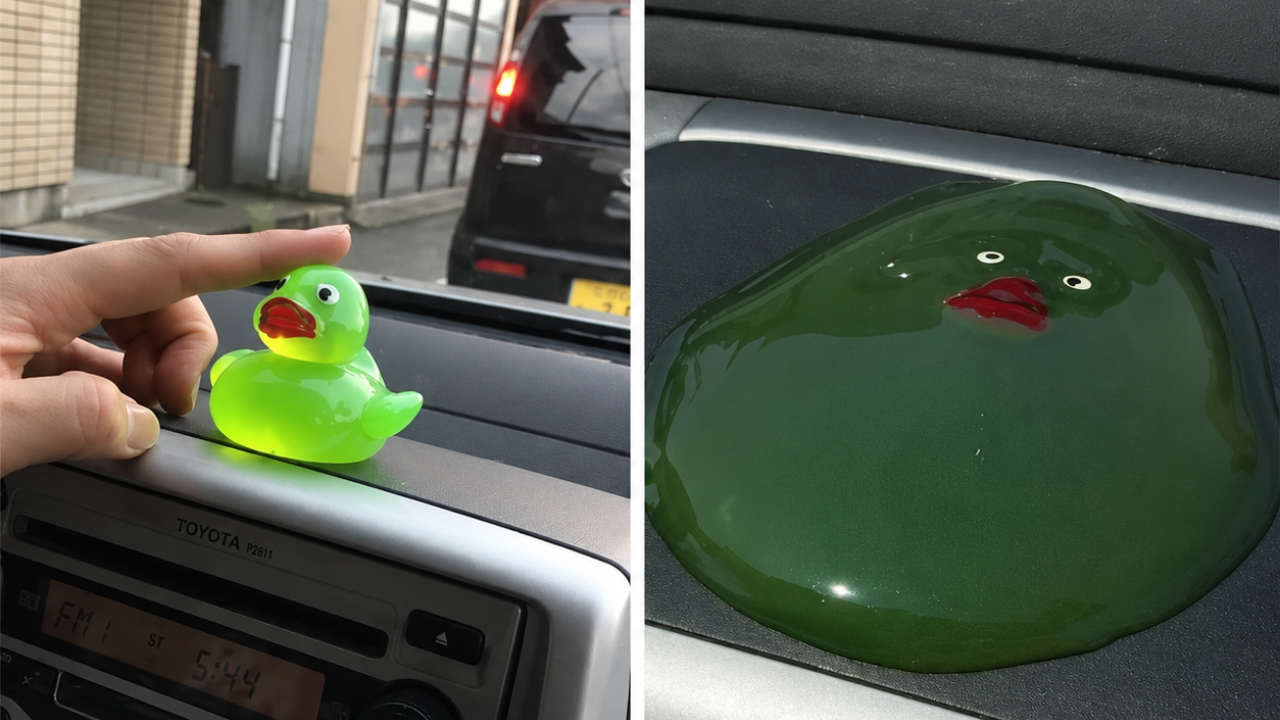 7. The Dashboard Decoration That Melted