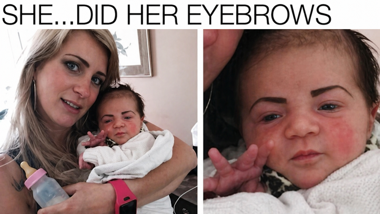 29. Drawing Eyebrows on a Baby