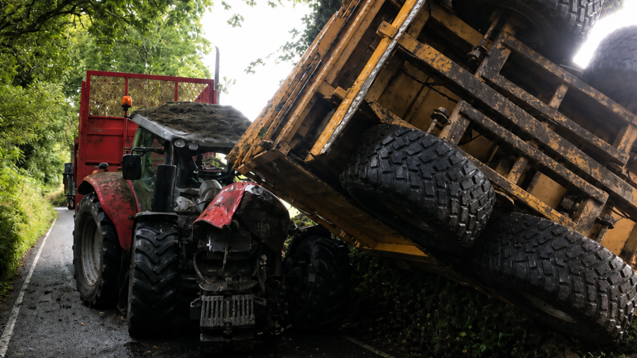 24. A Rare Tractor Traffic Jam
