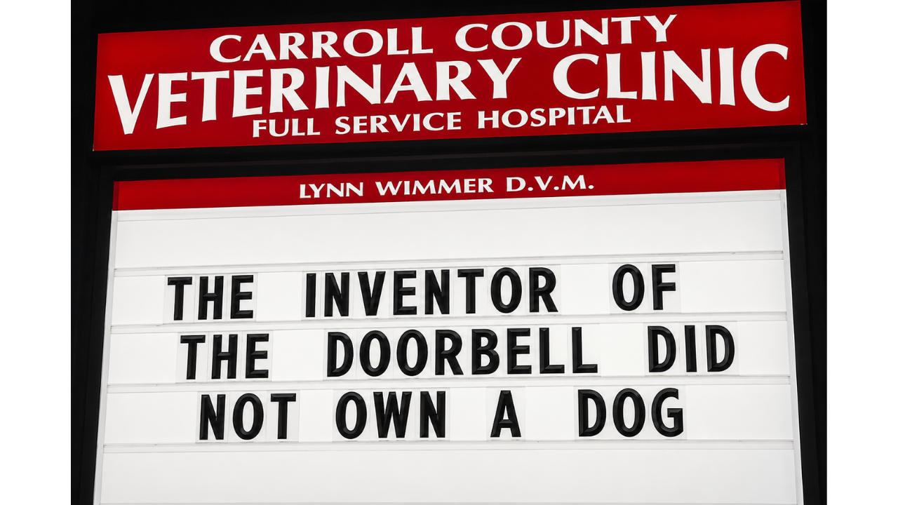 6. Imagining doorbells with dogs around