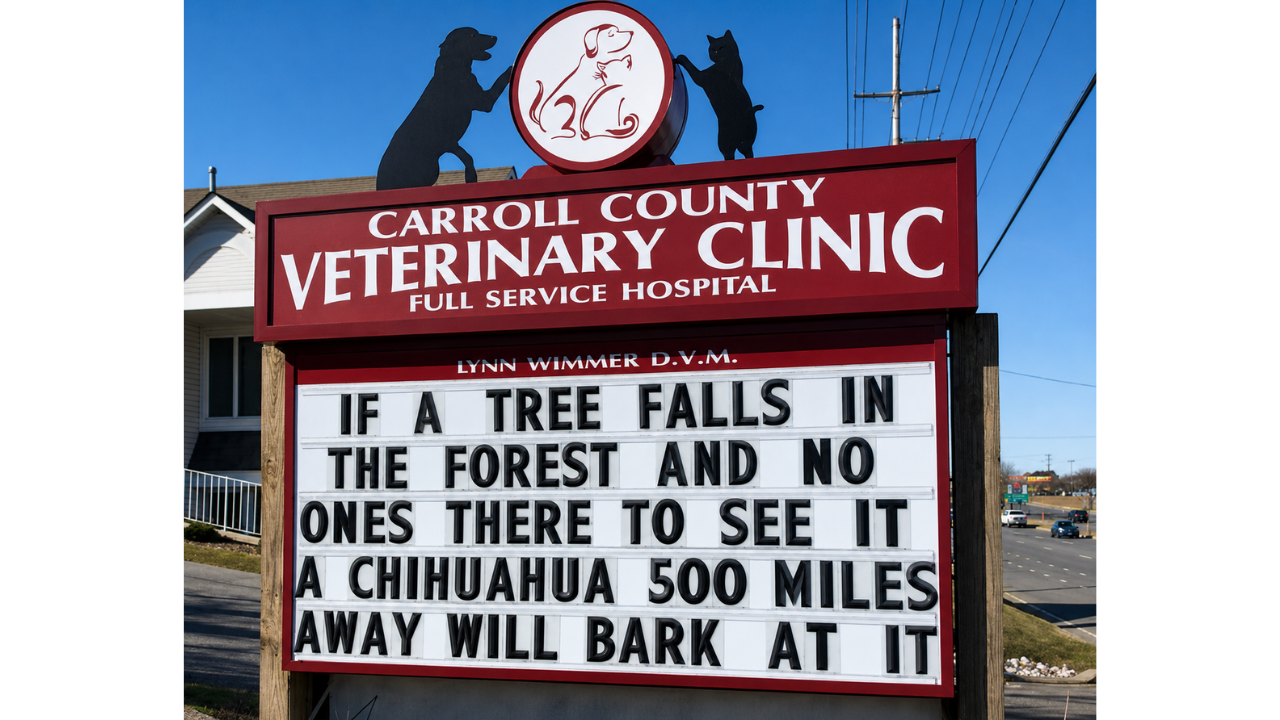 1. If a tree falls, the chihuahua will hear it