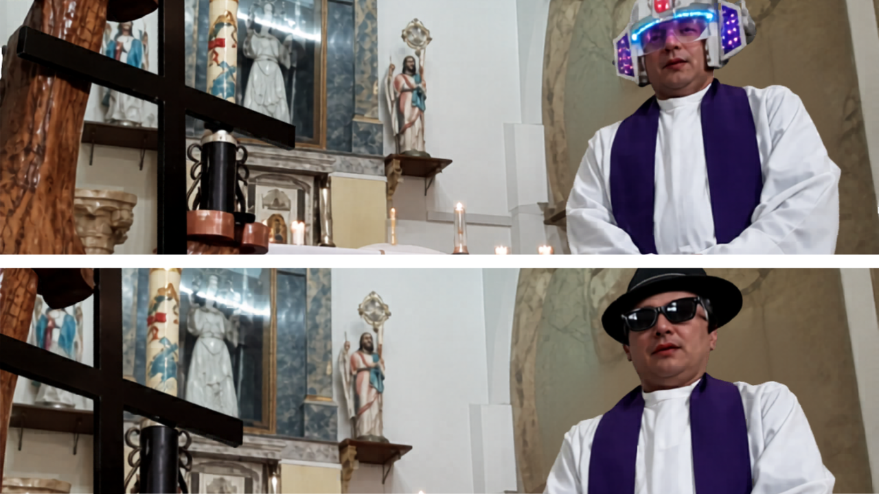 7. When Your Priest Accidentally Turns on the Zoom Filters
