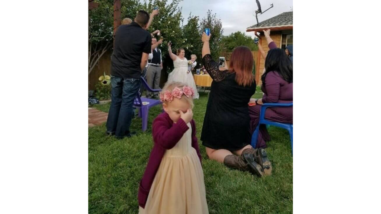 5. A ceremony guest who needed a break