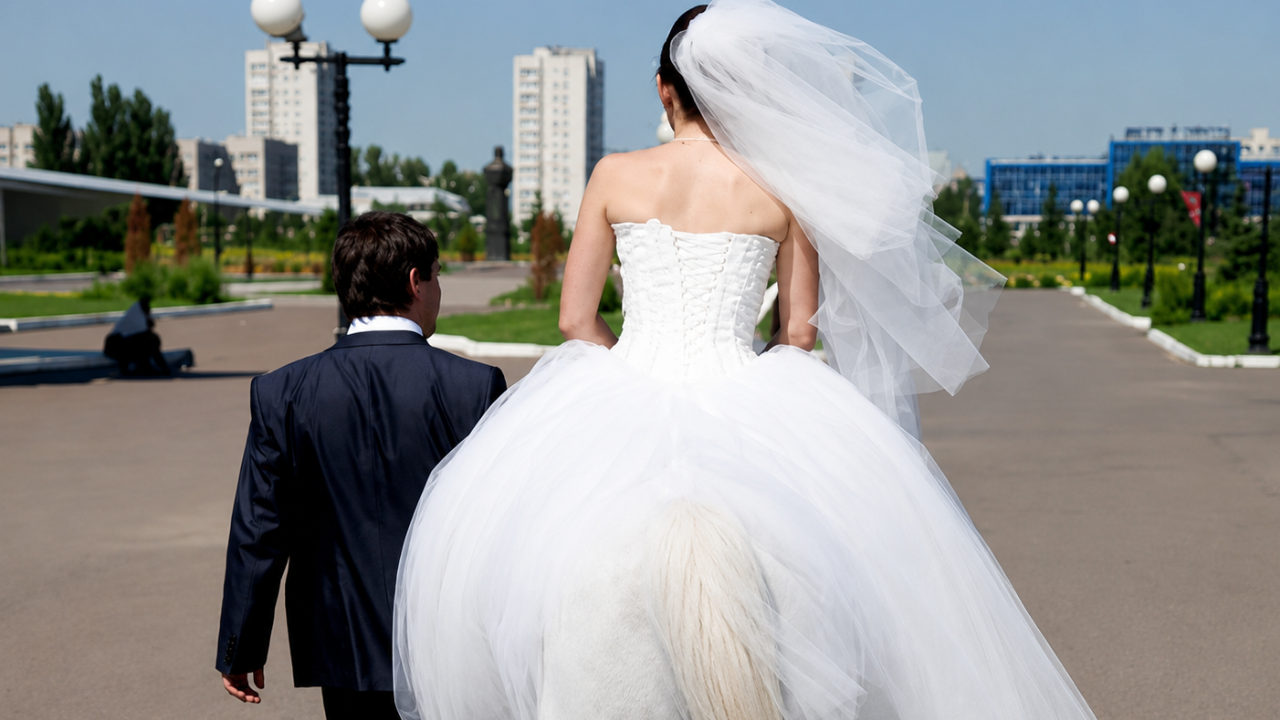 6. The optical illusion bride