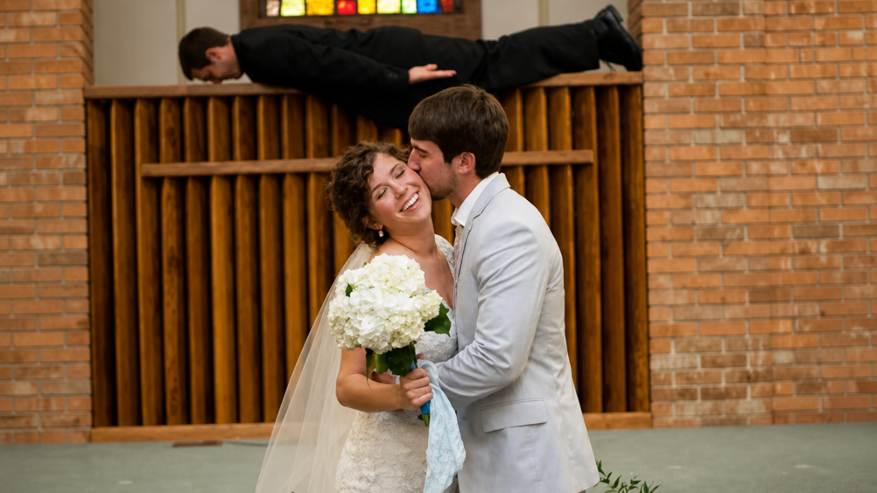 7. Unexpected planking in the background