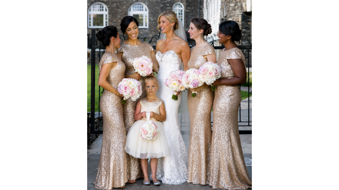 4. A flower girl confused by fake laughter