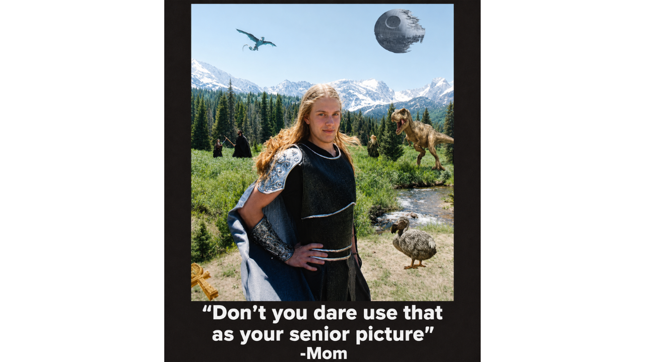 1. A senior photo with a rebellious twist