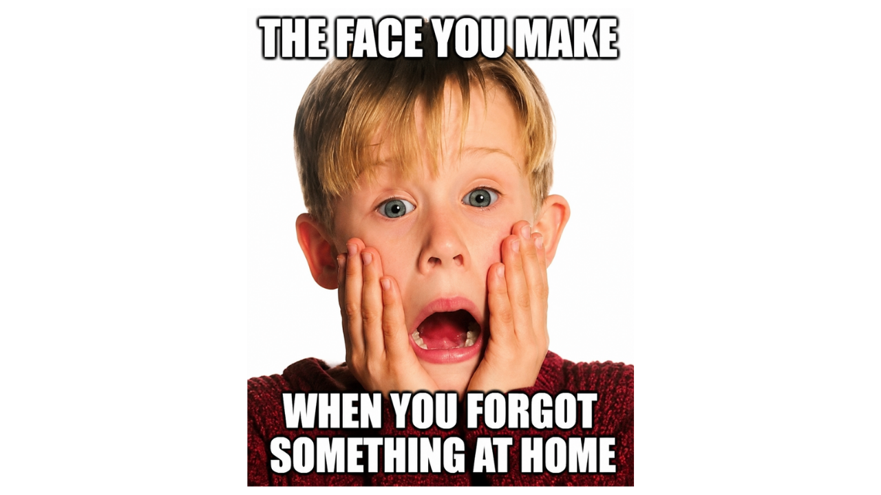 7. Home alone and the nagging feeling you forgot something