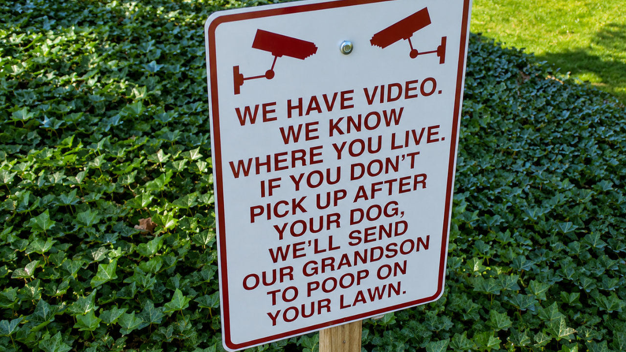13. A Creative (and Slightly Odd) Warning System