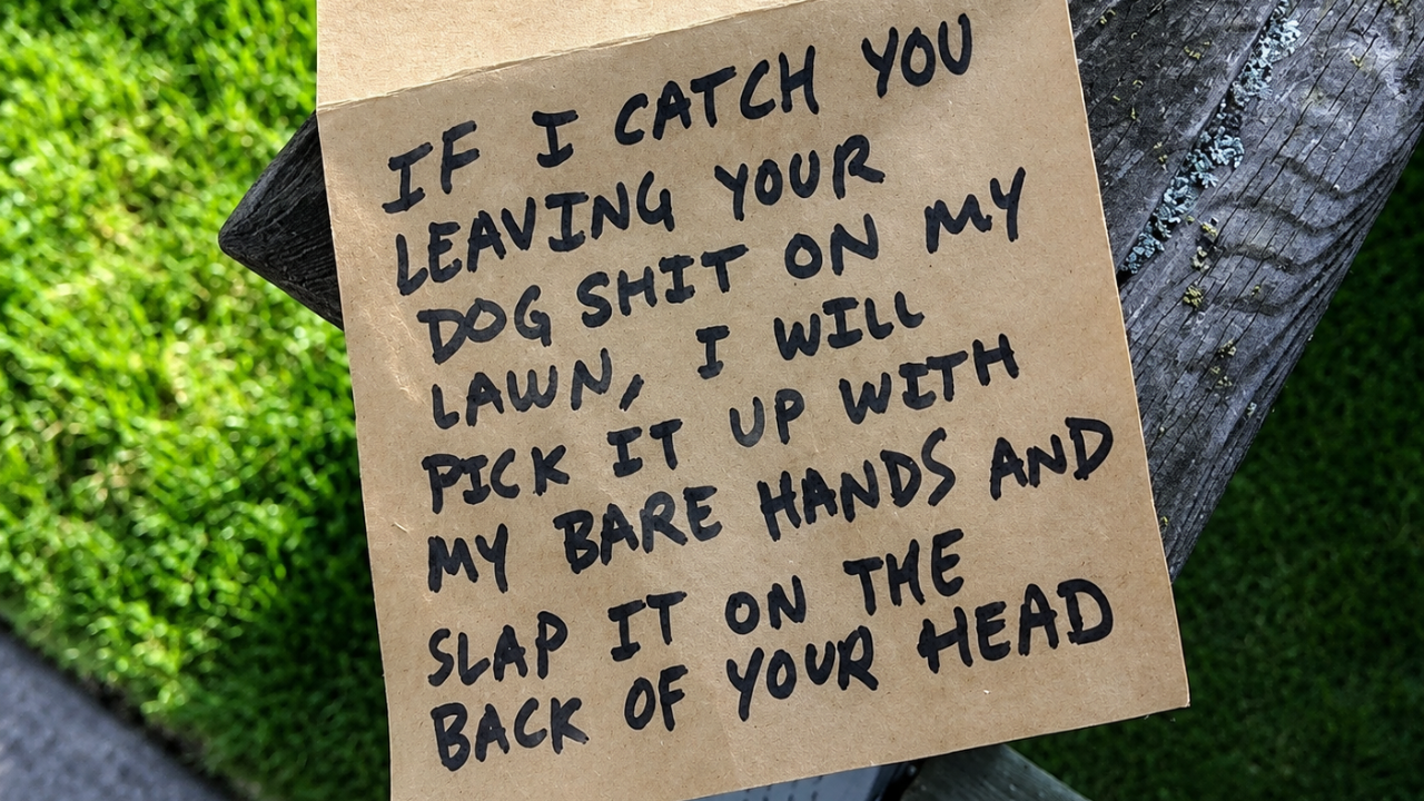 10. A Threat Over Dog Mess That Went Too Far