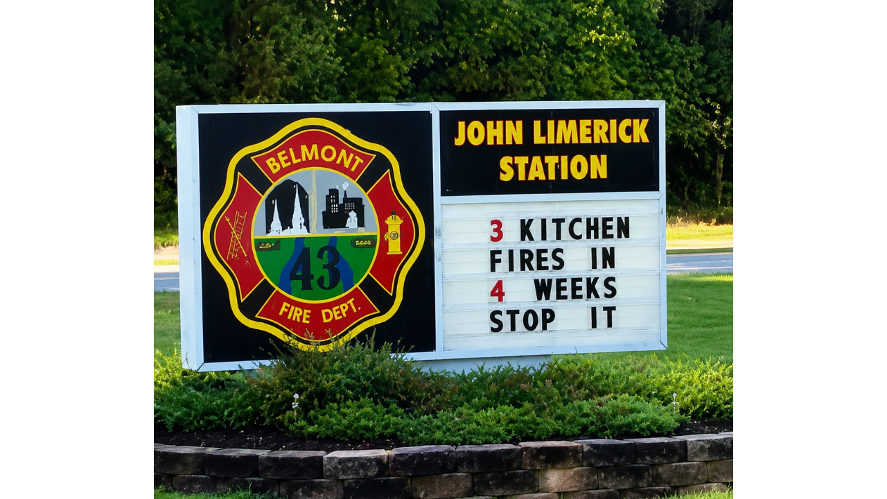 1. Kitchen flames out of control