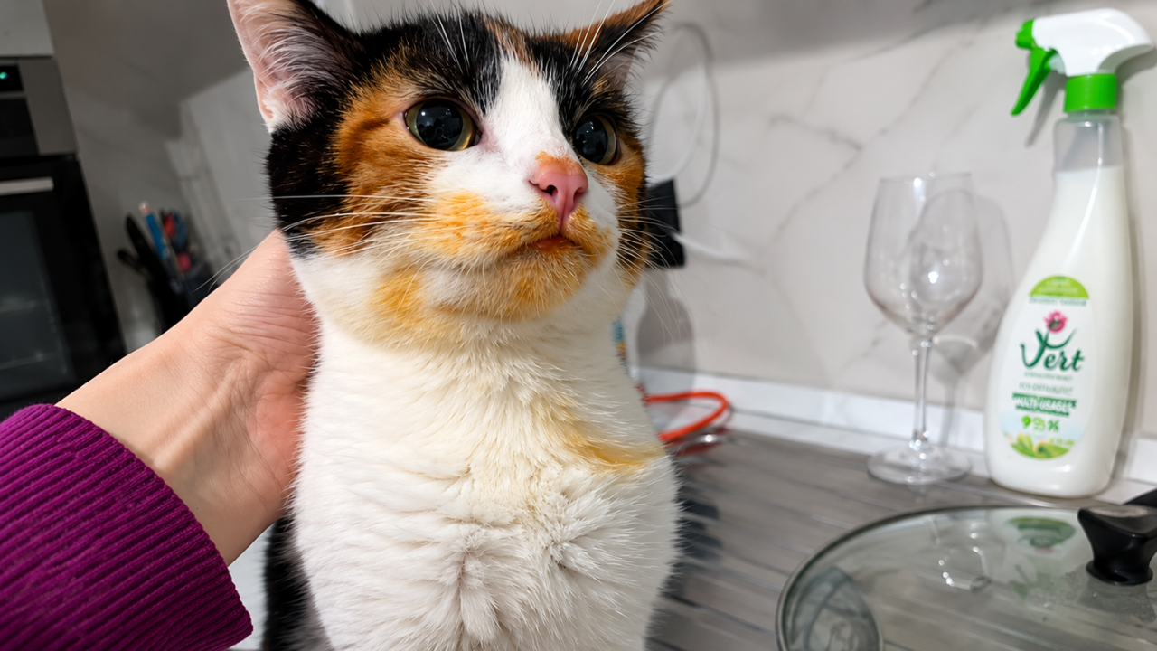 4. Curry-covered cat caught in the act